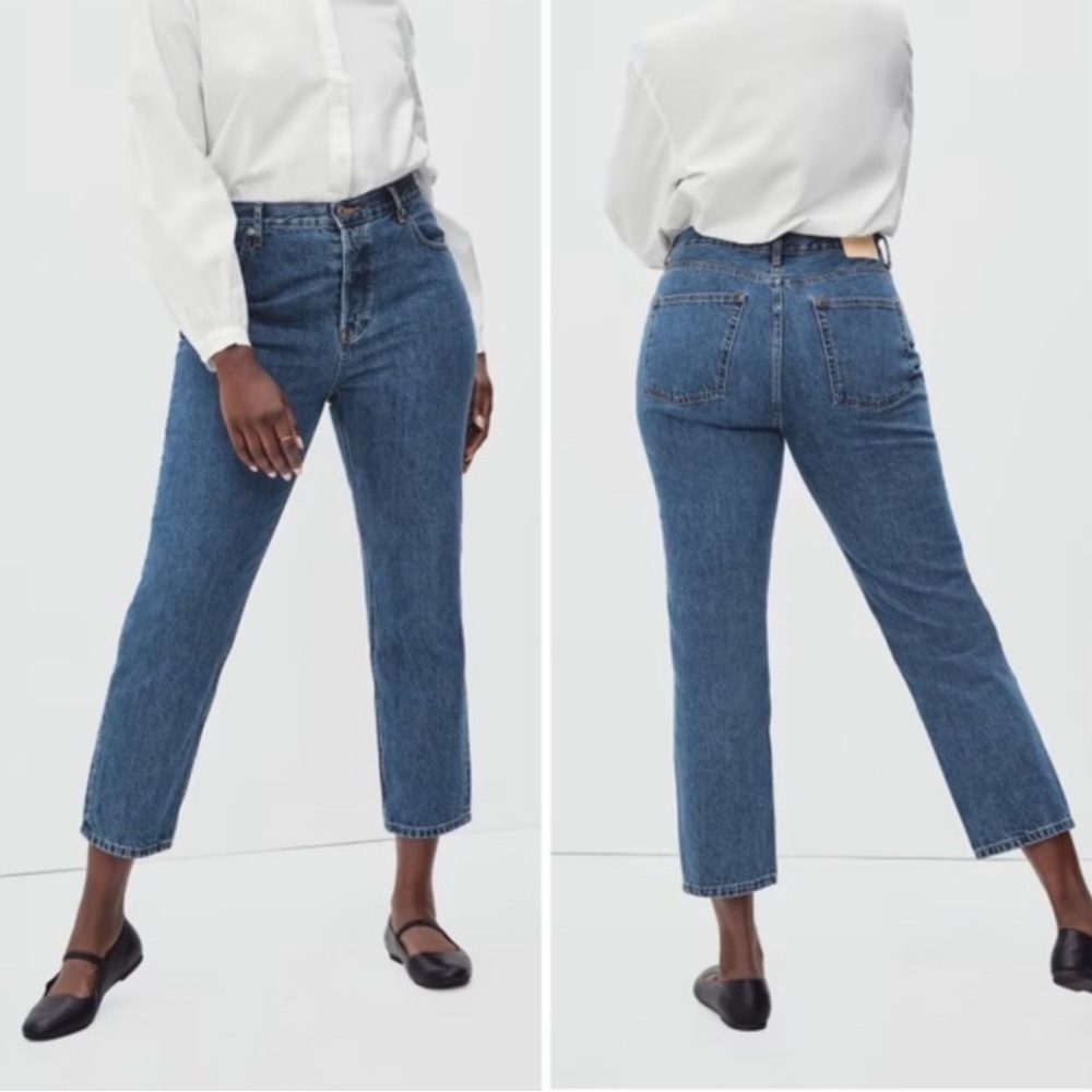 NWT Everlane‎ The Curvy '90s Cheeky Jeans Size 31 Crop in Medium Blue NEW
